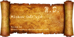 Miskov Dávid névjegykártya